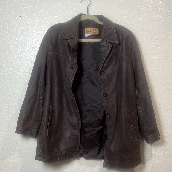 Vintage Genuine Leather Jacket | Brown | Size XL | Oversized Fit - Picture 2 of 13